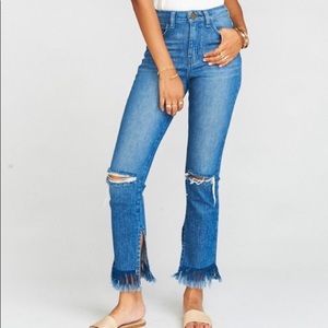 Show me your mumu fringe blue jeans